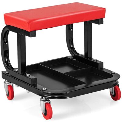 COSTWAY Taboret warsztatowy z tacką na narzędzia Siedzisko warsztatowe COSTWAY Taboret warsztatowy z tacką na narzędzia Siedzisko warsztatowe