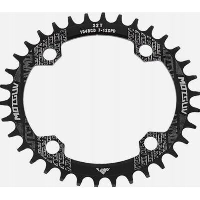 Inny producent TARCZA ROWEROWA OWALNA 104 BCD 32T WĄSKA SZEROKA JEDNORZĘDOWA LEKKA CZARNA Inny producent TARCZA ROWEROWA OWALNA 104 BCD 32T WĄSKA SZEROKA JEDNORZĘDOWA LEKKA CZARNA