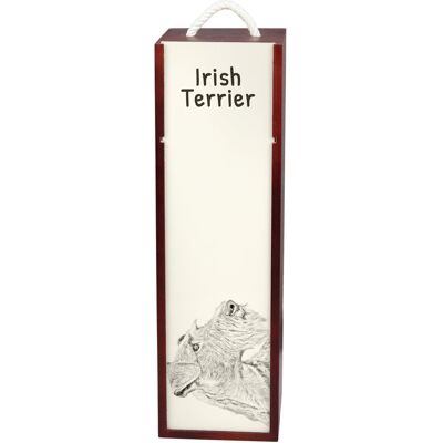 Terier irlandzki, Irish Red Terrier - pudełko na wino z psem, pudełko na alkohol z grafiką, personalizowane pudełko na prezent marki Art-Dog Terier irlandzki, Irish Red Terrier - pudełko na wino z psem, pudełko na alkohol z grafiką, personalizowane pudełko na prezent marki Art-Dog