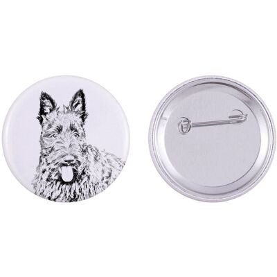 Terier szkocki, Aberdeen Terrier - przypinka z twoim psem, dodaj własne foto, marka Art-Dog Terier szkocki, Aberdeen Terrier - przypinka z twoim psem, dodaj własne foto, marka Art-Dog