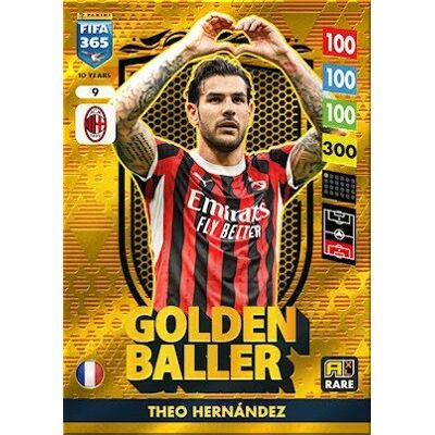 THEO HERNANDEZ - FIFA 365 2025 PANINI karta RARE TOP MASTER GOLDEN BALLER 9 THEO HERNANDEZ - FIFA 365 2025 PANINI karta RARE TOP MASTER GOLDEN BALLER 9