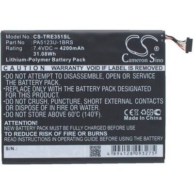 Toshiba Excite Pro / PA5123U-1BRS 4200mAh 31.08Wh Li-Polymer 7.4V (Cameron Sino) Toshiba Excite Pro / PA5123U-1BRS 4200mAh 31.08Wh Li-Polymer 7.4V (Cameron Sino)