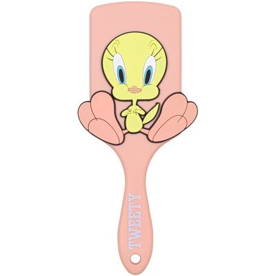 Disney Tweety Looney Tunes Łososiowa szczotka do włosów, duża, plastikowa, płaska Uniwersalny Disney Tweety Looney Tunes Łososiowa szczotka do włosów, duża, plastikowa, płaska Uniwersalny