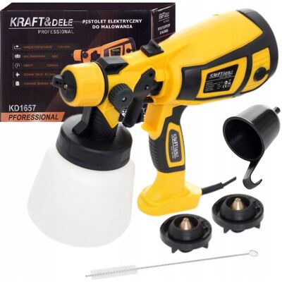 KRAFT&DELE; PISTOLET ELEKTRYCZNY LAKIERNICZY 650W HVLP 800ml 32000rpm KD1657 KRAFT&DELE; PISTOLET ELEKTRYCZNY LAKIERNICZY 650W HVLP 800ml 32000rpm KD1657