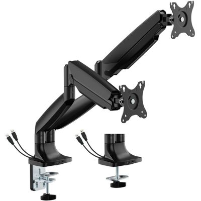 Uchwyt na 2 monitory 17”-35” Spacetronik SPA-S120B z wejściami USB Uchwyt na 2 monitory 17”-35” Spacetronik SPA-S120B z wejściami USB