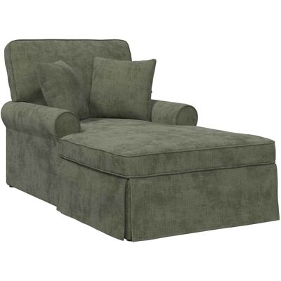 vidaXL Chaise Lounge z Fartuszkiem zielony 157 x 91 x 91 cm ARES vidaXL Chaise Lounge z Fartuszkiem zielony 157 x 91 x 91 cm ARES