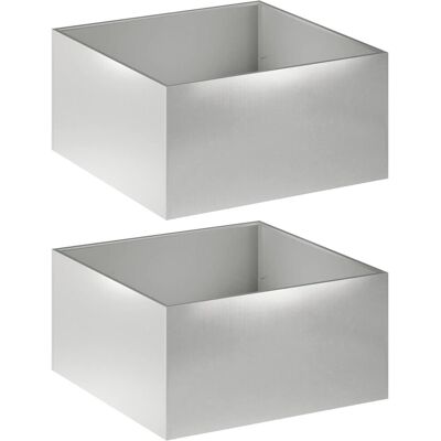 vidaXL Doniczka ogrodowa 2 szt. srebrny 60 x 60 x 40 cm vidaXL Doniczka ogrodowa 2 szt. srebrny 60 x 60 x 40 cm