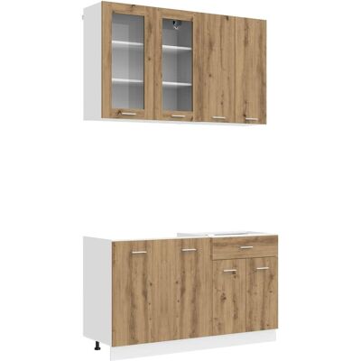 vidaXL Jednostka kuchenna LYON 4 pcs Dąb artisan Drewno inżynieryjne vidaXL Jednostka kuchenna LYON 4 pcs Dąb artisan Drewno inżynieryjne