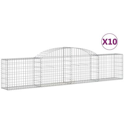 vidaXL łukowate gabiony 10 szt - Dekoracja ogrodu i mur vidaXL łukowate gabiony 10 szt - Dekoracja ogrodu i mur