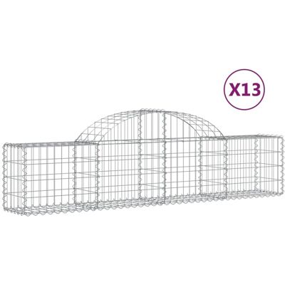 vidaXL Łukowate gabiony 13 szt. - Mur ogrodowy vidaXL Łukowate gabiony 13 szt. - Mur ogrodowy