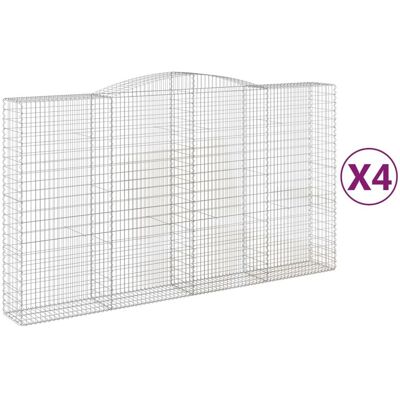 vidaXL Łukowata kosz gabionowa - Dekoracyjna ściana ogrodowa vidaXL Łukowata kosz gabionowa - Dekoracyjna ściana ogrodowa