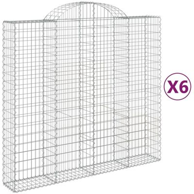 Kosze gabionowe łukowe vidaXL - 6 szt, 200x50x180/200 cm Kosze gabionowe łukowe vidaXL - 6 szt, 200x50x180/200 cm