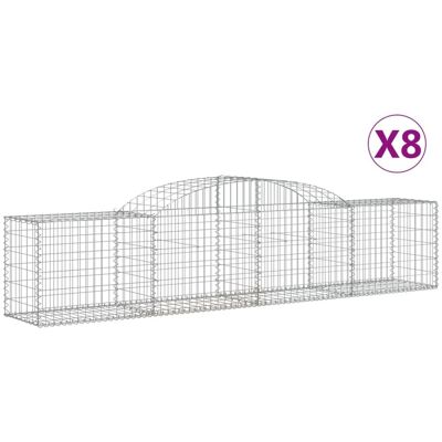 vidaXL Łuki gabionowe 8 szt. - Dekoracja ogrodu vidaXL Łuki gabionowe 8 szt. - Dekoracja ogrodu