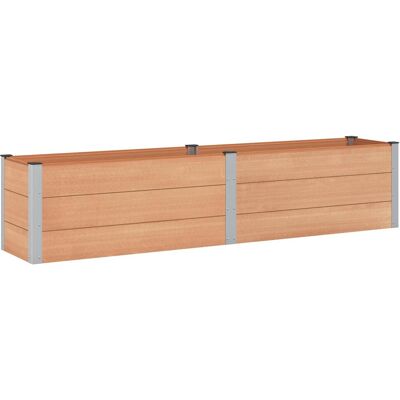 vidaXL Podniesiona rabata ogrodowa brązowy 250 x 50 x 54 cm alu. vidaXL Podniesiona rabata ogrodowa brązowy 250 x 50 x 54 cm alu.