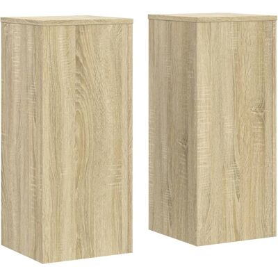 vidaXL Podstawki pod doniczki, 2 szt, dąb sonoma, 30x30x70 cm vidaXL Podstawki pod doniczki, 2 szt, dąb sonoma, 30x30x70 cm