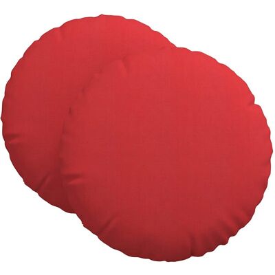 vidaXL Poduszki na siedziska 2 pcs Czerwony Ø80 x 29 cm tkanina vidaXL Poduszki na siedziska 2 pcs Czerwony Ø80 x 29 cm tkanina