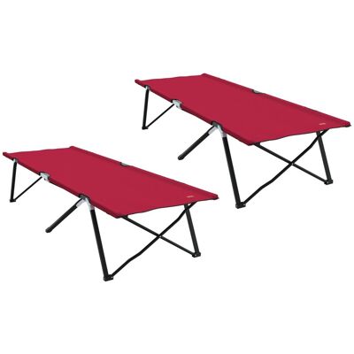 vidaXL Składane łóżka wypoczynkowe z torbami transportowymi 2 szt. Czerwony 600D Oxford Fabric vidaXL Składane łóżka wypoczynkowe z torbami transportowymi 2 szt. Czerwony 600D Oxford Fabric