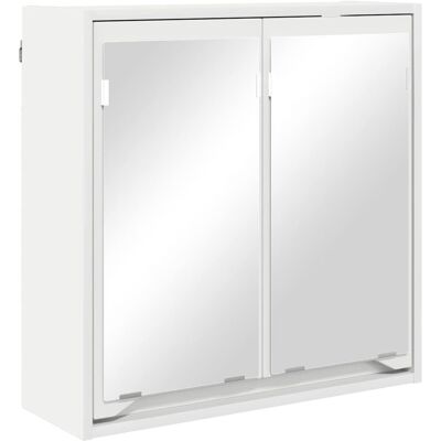 vidaXL Szafka z lustrem do łazienki z półką Biały 60 x 20 x 60 cm vidaXL Szafka z lustrem do łazienki z półką Biały 60 x 20 x 60 cm