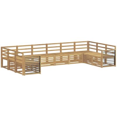 vidaXL Zestaw sof na zewnątrz 10 pcs Biały 363 x 187,5 x 73 cm vidaXL Zestaw sof na zewnątrz 10 pcs Biały 363 x 187,5 x 73 cm