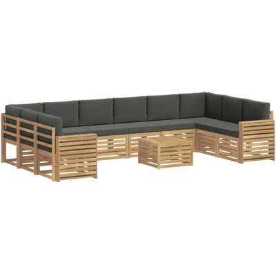 vidaXL Zestaw sof na zewnątrz 11 pcs Biały i antracyt 59 x 59 x 37 cm vidaXL Zestaw sof na zewnątrz 11 pcs Biały i antracyt 59 x 59 x 37 cm