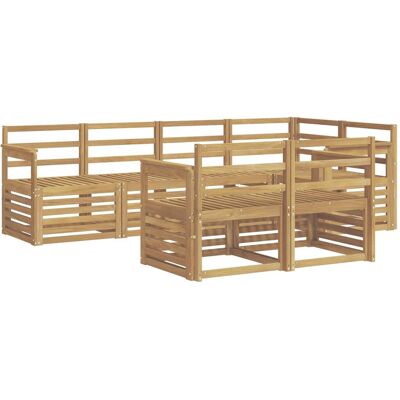 vidaXL Zestaw sof na zewnątrz 7 pcs Biały 247 x 128,5 x 73 cm vidaXL Zestaw sof na zewnątrz 7 pcs Biały 247 x 128,5 x 73 cm