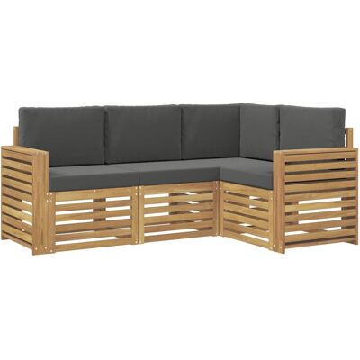 vidaXL Zestawy sof 4 pcs Biały i antracyt 191 x 132,5 x 73 cm vidaXL Zestawy sof 4 pcs Biały i antracyt 191 x 132,5 x 73 cm
