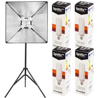 CineGEN Vidoox™ 4 żarówkowa lampa LED softboks 40x40 CineGEN Vidoox™ 4 żarówkowa lampa LED softboks 40x40