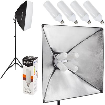 CineGEN Vidoox™ 4 żarówkowa lampa LED softbox 40x40 85W CineGEN Vidoox™ 4 żarówkowa lampa LED softbox 40x40 85W