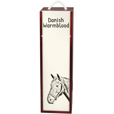 Warmblood duński - pudełko na wino z koniem, pudełko na alkohol z grafiką, personalizowane pudełko na prezent marki Art-Dog Warmblood duński - pudełko na wino z koniem, pudełko na alkohol z grafiką, personalizowane pudełko na prezent marki Art-Dog