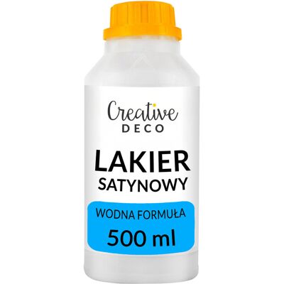 Creative Werniks satynowy lakier akrylowy bezbarwny utrwalenie ochrona powierzchni 500ml Creative Werniks satynowy lakier akrylowy bezbarwny utrwalenie ochrona powierzchni 500ml