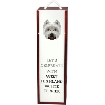 West Highland White Terrier, Westie - Geometryczne Pudełko Ze Zdjęciem I Napisem Na Wino Marki Art-Dog West Highland White Terrier, Westie - Geometryczne Pudełko Ze Zdjęciem I Napisem Na Wino Marki Art-Dog