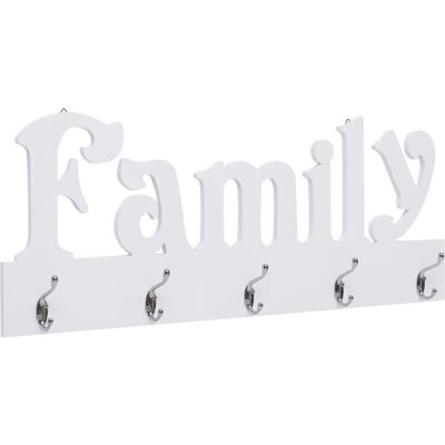 Wieszak ścienny na płaszcze VIDAXL Family, biały, 74x29,5 cm Wieszak ścienny na płaszcze VIDAXL Family, biały, 74x29,5 cm