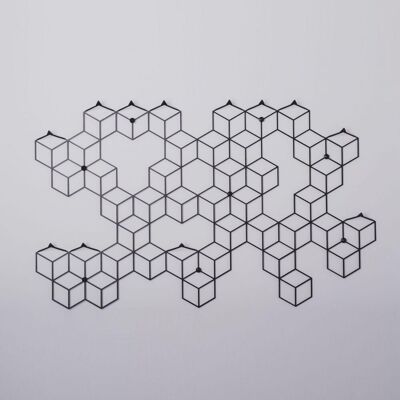 Polyhedra Wieszak ścienny Stiga XL - Czarny Polyhedra Wieszak ścienny Stiga XL - Czarny