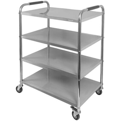 Wózek kelnerski cateringowy ze stali nierdzewnej 4-półkowy Mega-M X STANDARD 86x54x126 cm Wózek kelnerski cateringowy ze stali nierdzewnej 4-półkowy Mega-M X STANDARD 86x54x126 cm