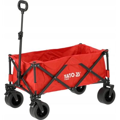 WÓZEK OGRODOWY TRANSPORTOWY TURYSTYCZNY SKŁADANY SZEROKIE OPONY 100KG YATO WÓZEK OGRODOWY TRANSPORTOWY TURYSTYCZNY SKŁADANY SZEROKIE OPONY 100KG YATO