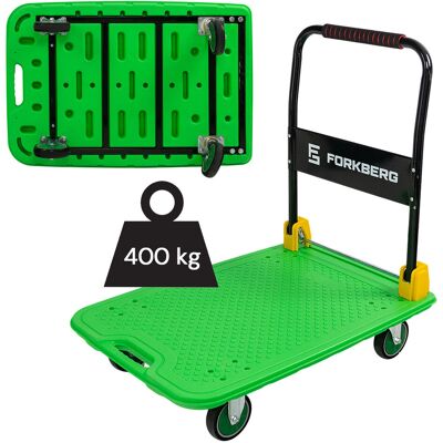 Mega-M Wózek transportowy platformowy składany Forkberg magazynowy towarowy 400kg 90x61x86cm M zielony Mega-M Wózek transportowy platformowy składany Forkberg magazynowy towarowy 400kg 90x61x86cm M zielony
