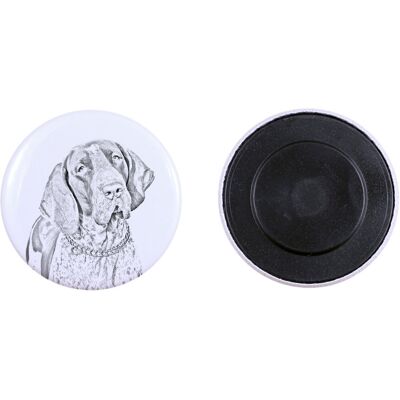 Wyżeł włoski krótkowłosy, Italian Pointing Dog - magnes z psim pupilem, wyjątkowo lekki, mocny magnes, produkt wykonany ręcznie marki Art-Dog Wyżeł włoski krótkowłosy, Italian Pointing Dog - magnes z psim pupilem, wyjątkowo lekki, mocny magnes, produkt wykonany ręcznie marki Art-Dog