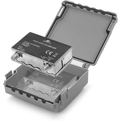 Spacetronik wzmaczniacz masztowy VHF/UHF 5-24V SPA-22M LTE 5G Spacetronik wzmaczniacz masztowy VHF/UHF 5-24V SPA-22M LTE 5G