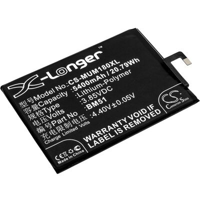 Xiaomi Mi Max 3 / BM51 5400mAh 20.79Wh Li-Polymer 3.85V (Cameron Sino) Xiaomi Mi Max 3 / BM51 5400mAh 20.79Wh Li-Polymer 3.85V (Cameron Sino)
