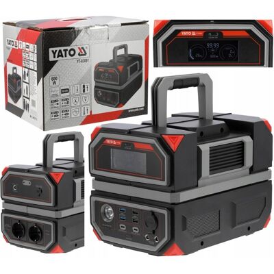 YATO PRZENOŚNA STACJA ZASILANIA 600W 504Wh 230V MOBILNA BAZA ZASIL YT-83091 YATO PRZENOŚNA STACJA ZASILANIA 600W 504Wh 230V MOBILNA BAZA ZASIL YT-83091
