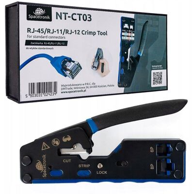 Spacetronik Rj45/Rj12/Rj11 Crimper - Wysokiej jakości narzędzie sieciowe Spacetronik Rj45/Rj12/Rj11 Crimper - Wysokiej jakości narzędzie sieciowe
