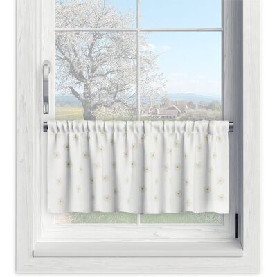 DECORDRUK Zazdrostka Easter Wzór Ea06 Wiosenne Białe Kwiaty 45 X 150 Cm DECORDRUK Zazdrostka Easter Wzór Ea06 Wiosenne Białe Kwiaty 45 X 150 Cm