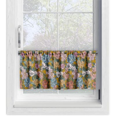 DECORDRUK Zazdrostka Floral Wzór F37 Letnie Kwiaty Na Musztardowym Tle 45 X 150 Cm DECORDRUK Zazdrostka Floral Wzór F37 Letnie Kwiaty Na Musztardowym Tle 45 X 150 Cm