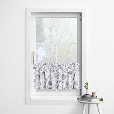 DECORDRUK Zazdrostka Summer Wzór Sm02 Niebieskie Szkicowane Kwiaty 60 X 150 Cm DECORDRUK Zazdrostka Summer Wzór Sm02 Niebieskie Szkicowane Kwiaty 60 X 150 Cm