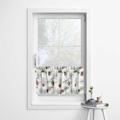 DECORDRUK Zazdrostka Winter Wzór Bn40 Akwarelowe Gałązki Z Szyszkami 45 X 180 Cm DECORDRUK Zazdrostka Winter Wzór Bn40 Akwarelowe Gałązki Z Szyszkami 45 X 180 Cm