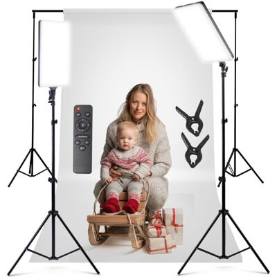 CineGEN Zestaw 2x Lampa Panelowa Led Enso 240 + Białe Tło + Stelaż CineGEN Zestaw 2x Lampa Panelowa Led Enso 240 + Białe Tło + Stelaż