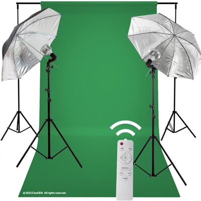 CineGEN Zestaw Academy™ GreenScreen 2xLED 50W Silver 110cm CineGEN Zestaw Academy™ GreenScreen 2xLED 50W Silver 110cm