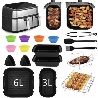 ZESTAW AKCESORIÓW DO FRYTKOWNICY PHILIPS AIRFRYER 3000 DUAL BASKET 6L + 3L ZESTAW AKCESORIÓW DO FRYTKOWNICY PHILIPS AIRFRYER 3000 DUAL BASKET 6L + 3L