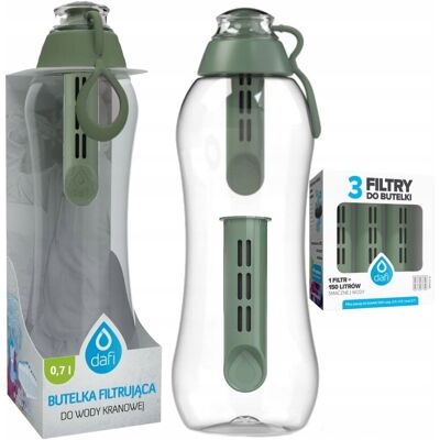 Zestaw butelka filtrująca Dafi Soft szałwiowa 0,7l + 5 filtrów Zestaw butelka filtrująca Dafi Soft szałwiowa 0,7l + 5 filtrów