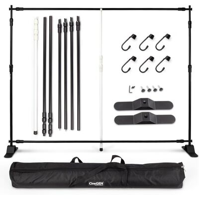 CineGEN Zestaw do teł 360x240 cm z haczykami z torbą transportową CineGEN Zestaw do teł 360x240 cm z haczykami z torbą transportową